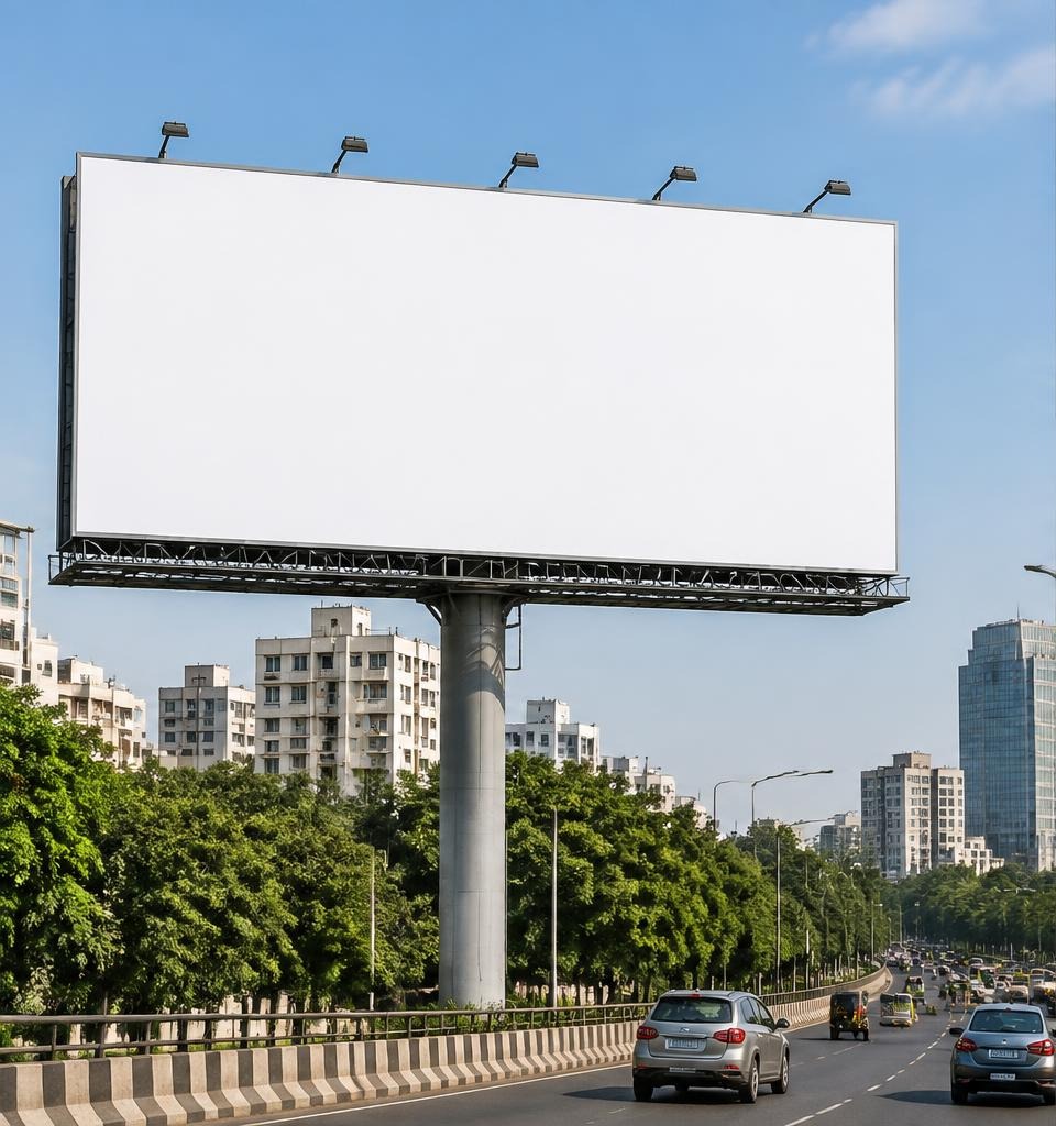 Illustrative roadside billboard advertising format