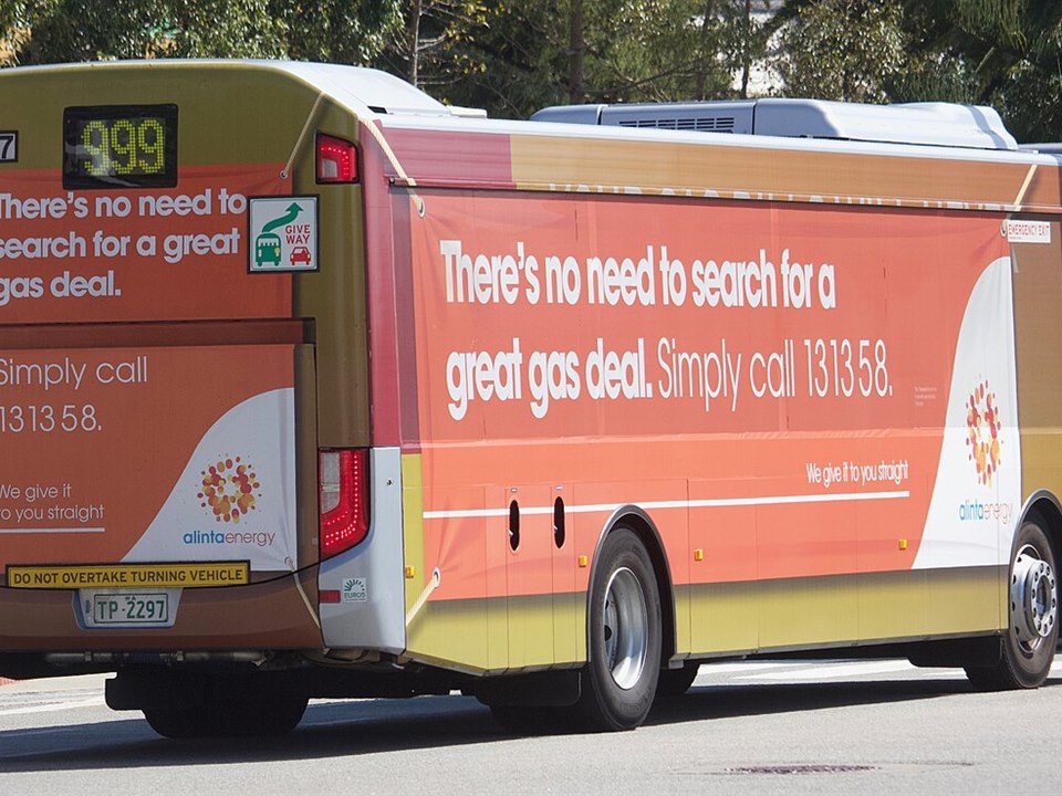 City bus and fleet transit media illustrative concept